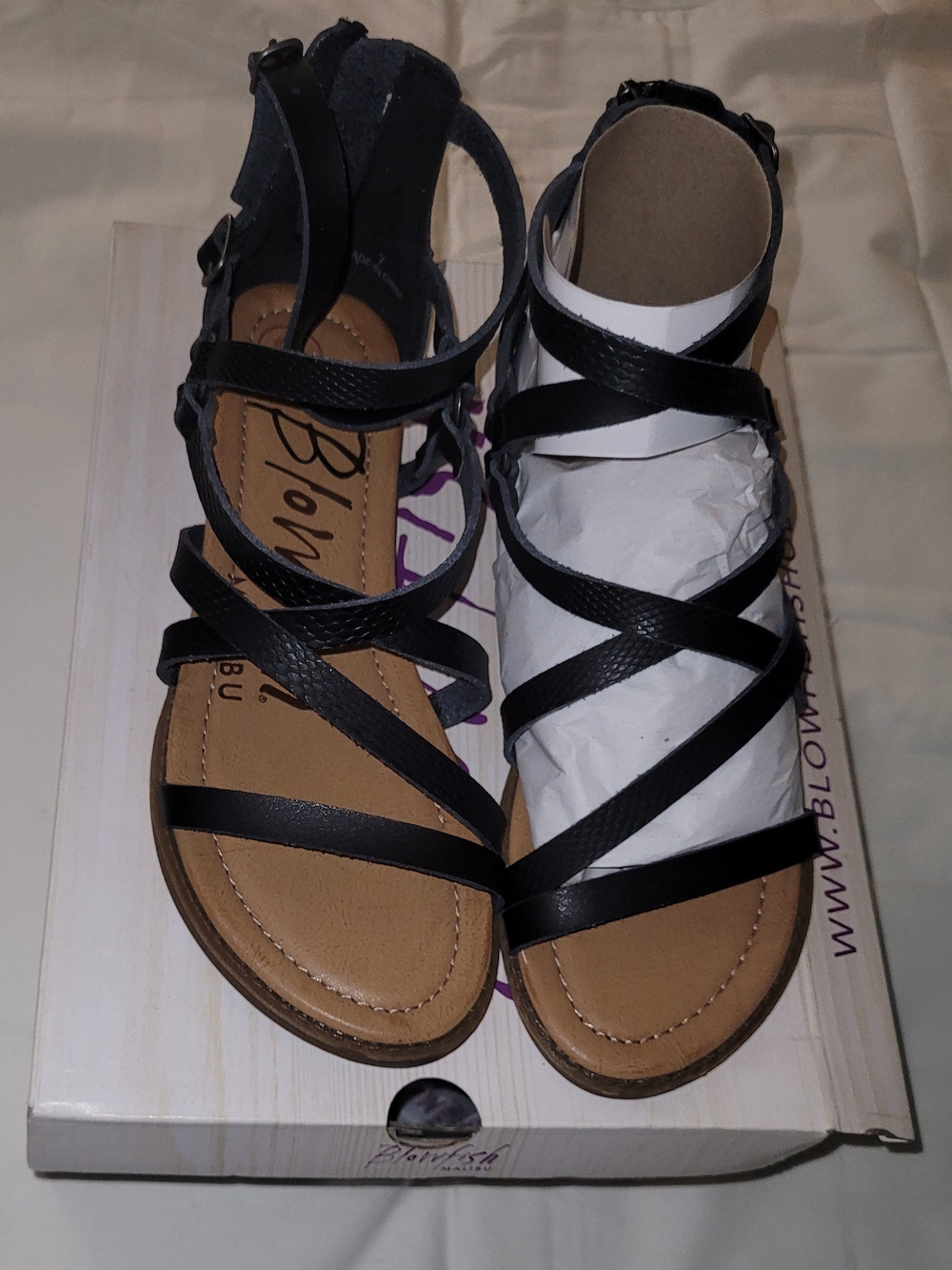 Blowfish Black Multi-Strap Gladiator Sandals